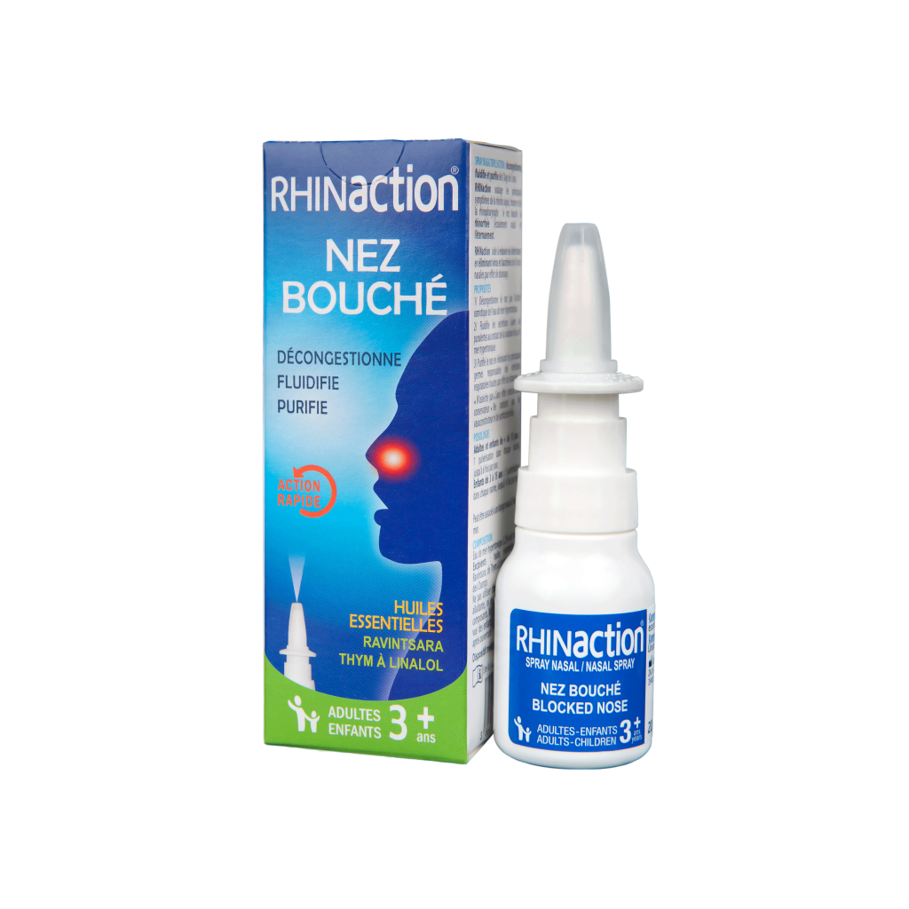 Spray nasal décongestionnant nez bouché Rhinaction Laboratoire de